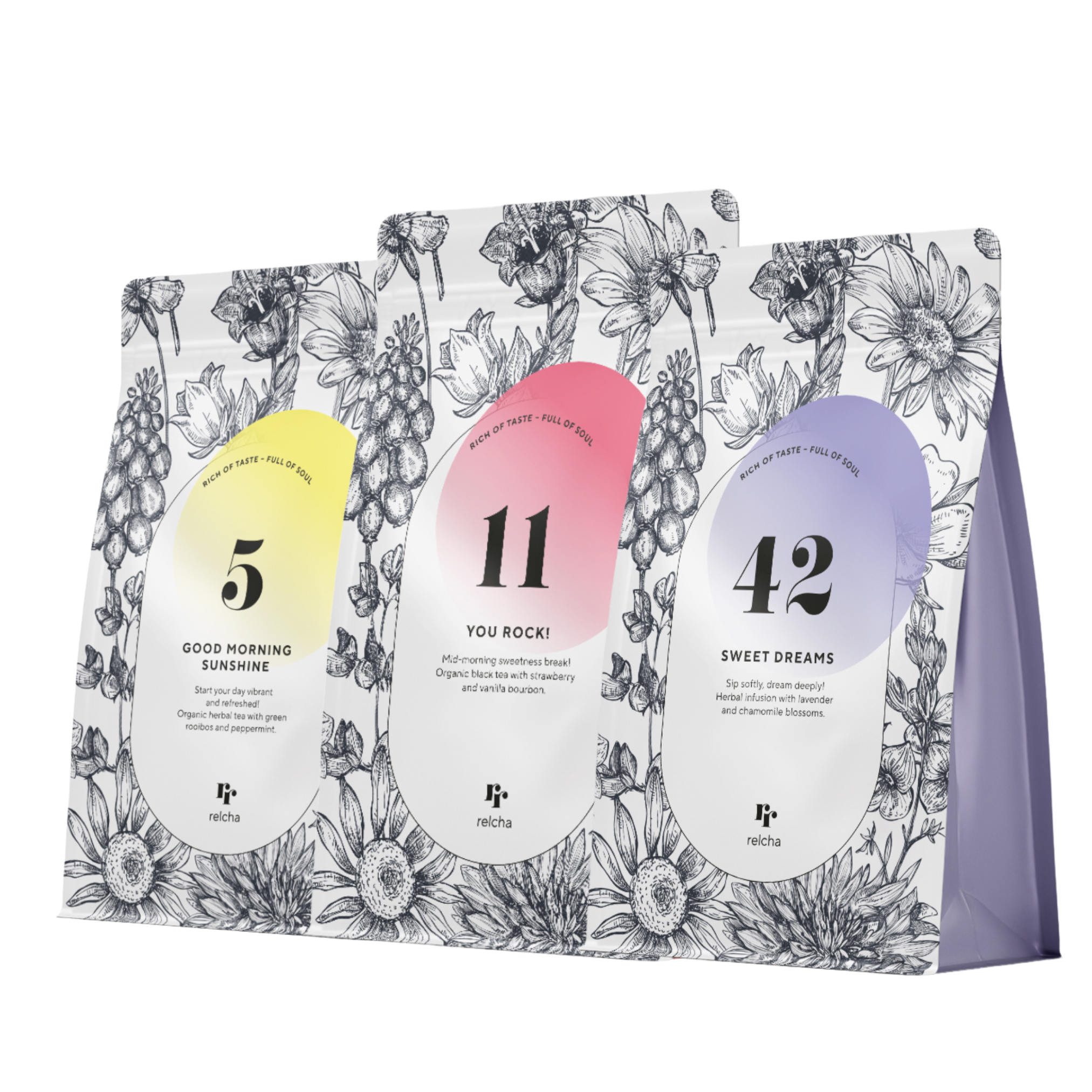 All Day Wellness Collection premium organic teas by Relcha