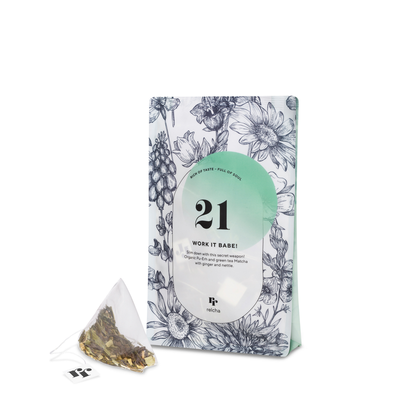 Work It Babe! Täglicher Reset Detox Tee (Grüner Tee & Matcha)